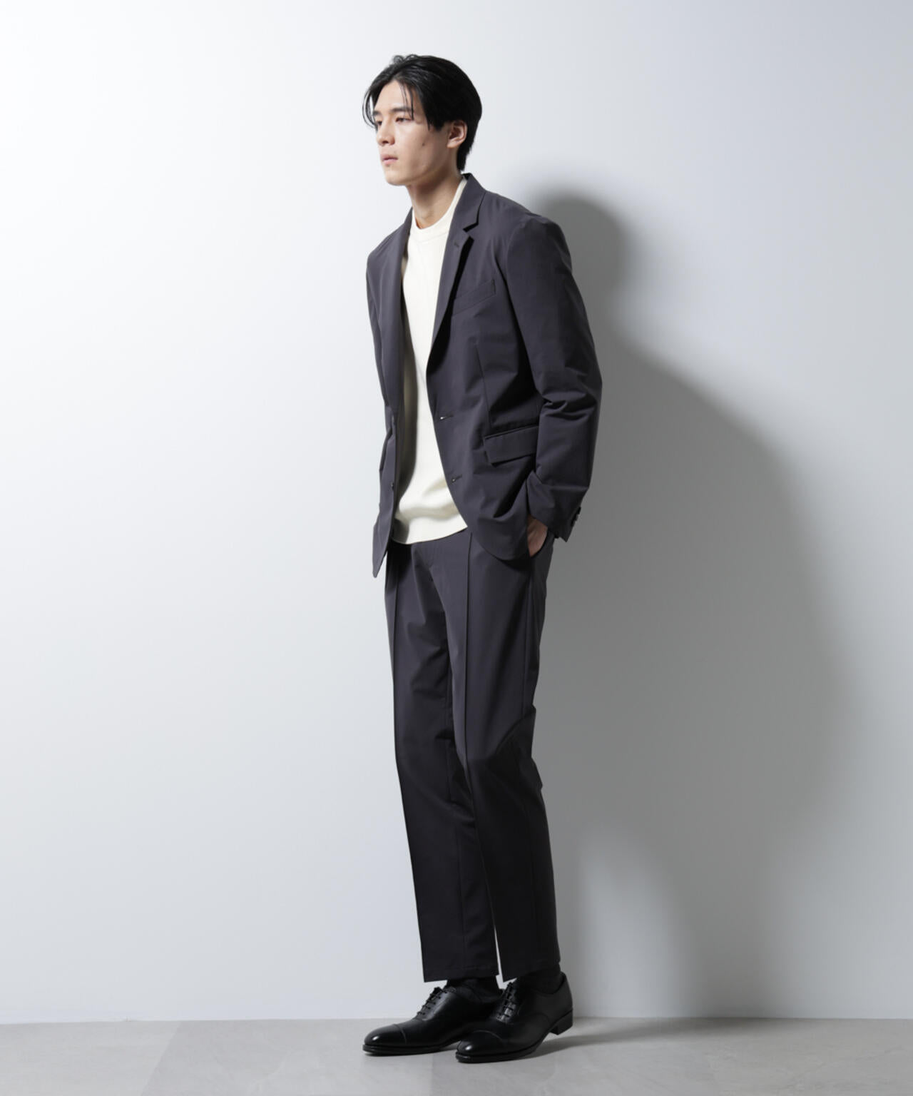 「N JACKET BASIC」ダントツオチール防汚テックストレッチジャケット(セットアップ可)