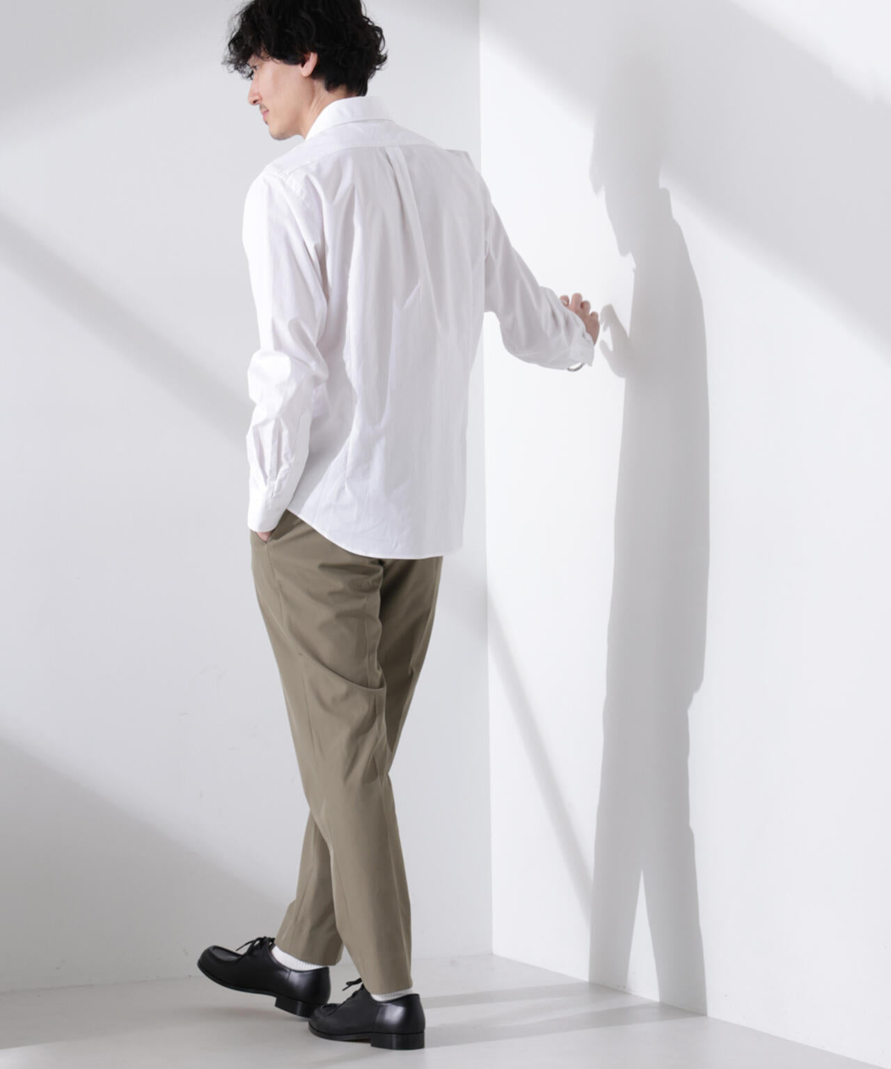 ｢N shirt｣Anti Soaked(R) 汗染み防止セミワイドカラーシャツ長袖