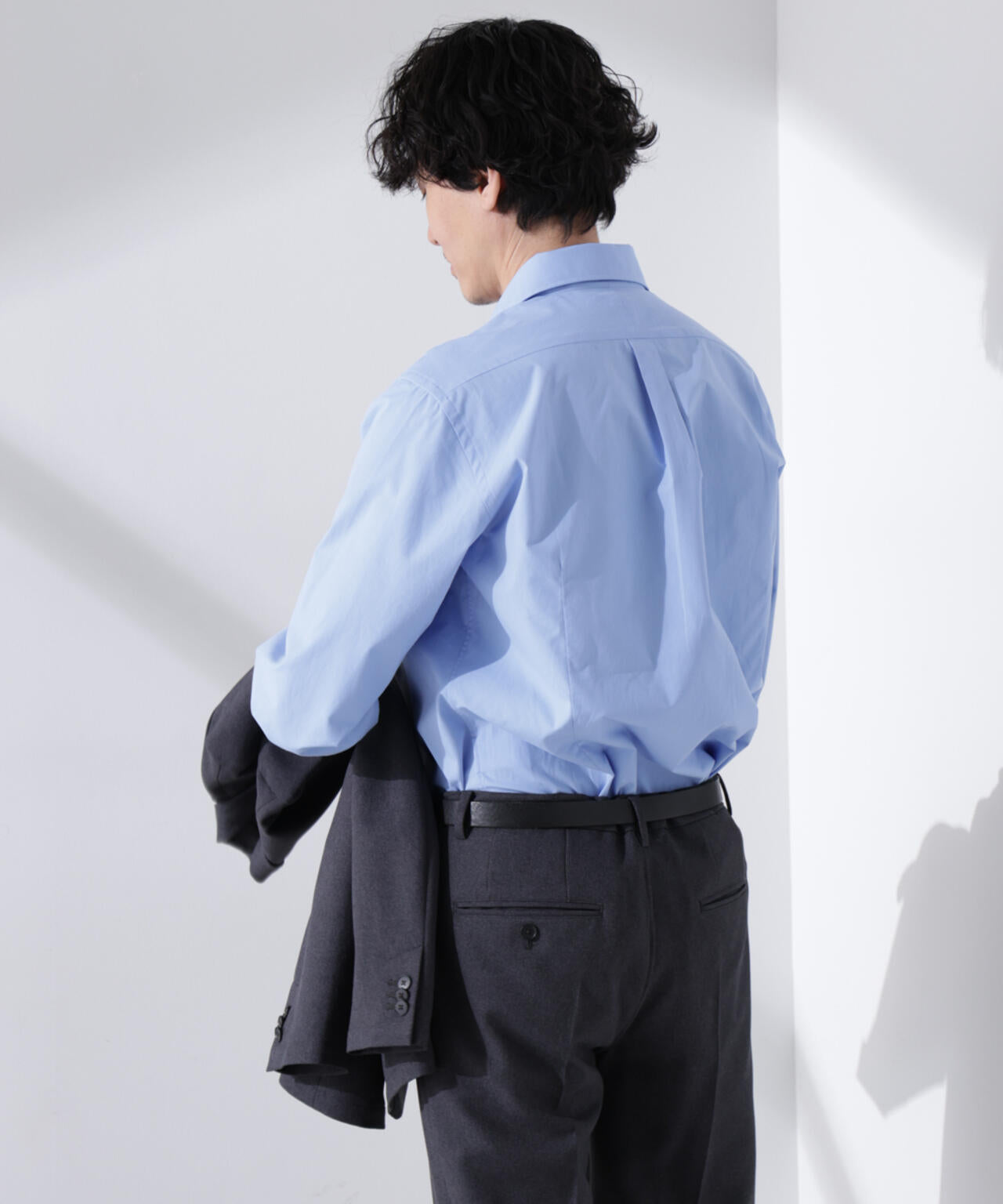 ｢N shirt｣Anti Soaked(R) 汗染み防止セミワイドカラーシャツ長袖