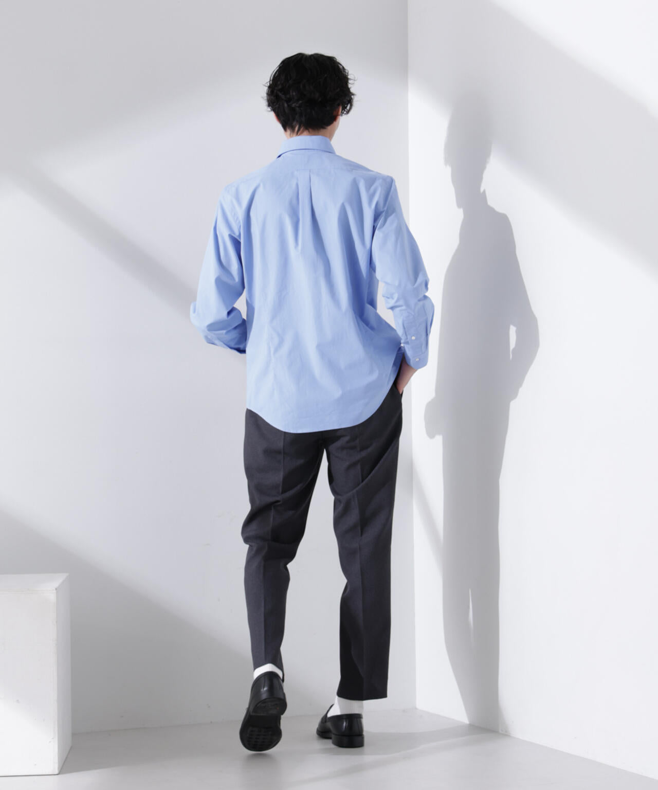 ｢N shirt｣Anti Soaked(R) 汗染み防止セミワイドカラーシャツ長袖