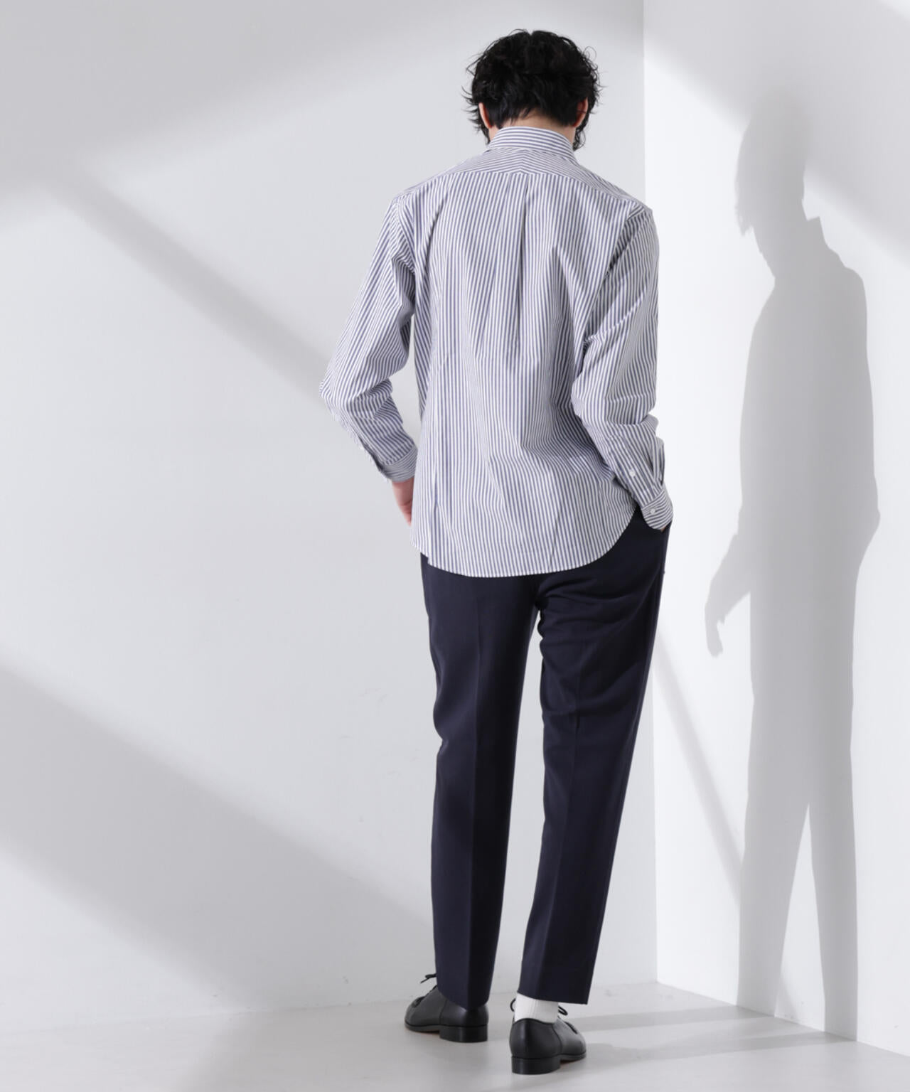 ｢N shirt｣Anti Soaked(R) 汗染み防止セミワイドカラーシャツ長袖