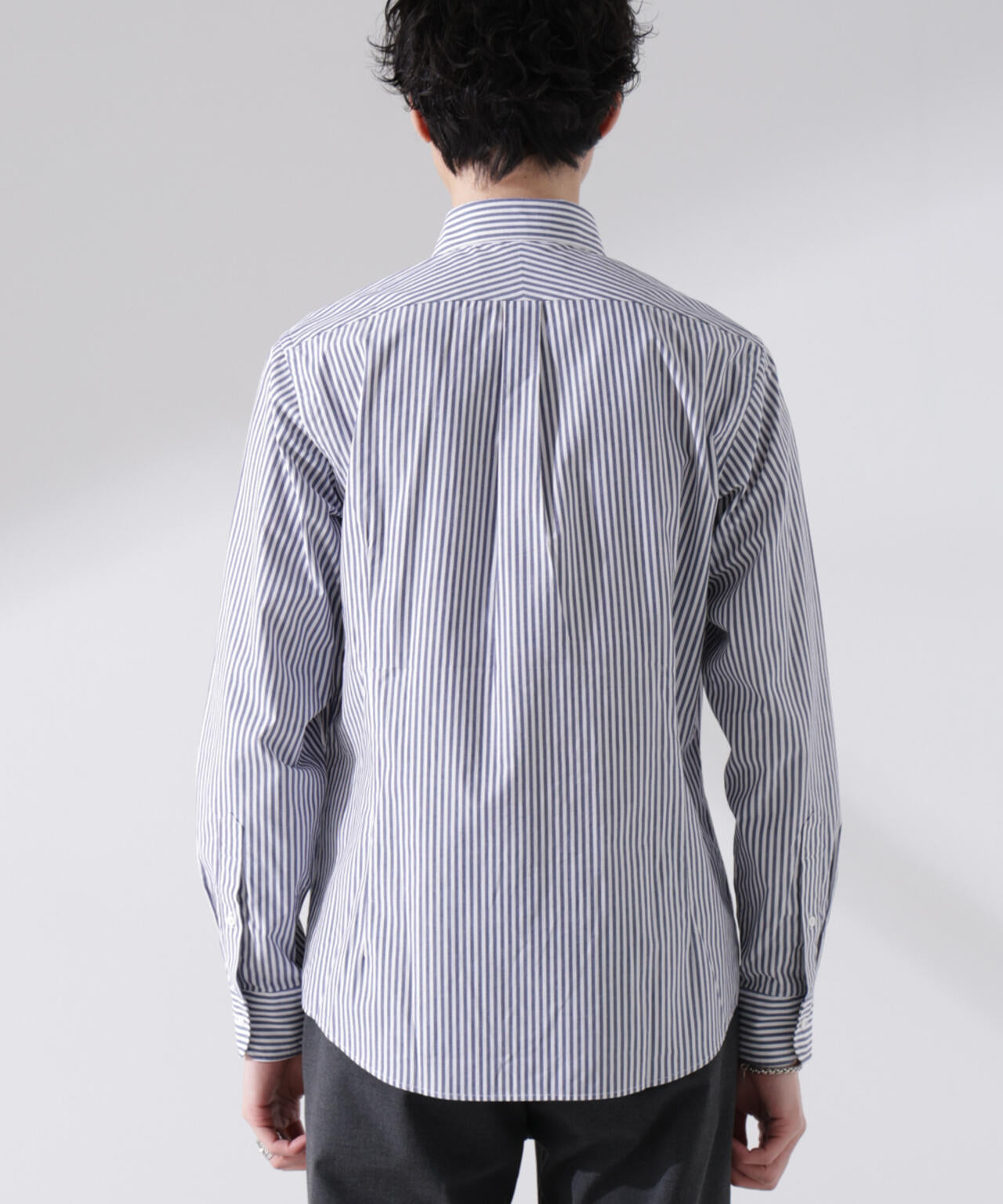 ｢N shirt｣Anti Soaked(R) 汗染み防止ホリゾンタルカラーシャツ長袖
