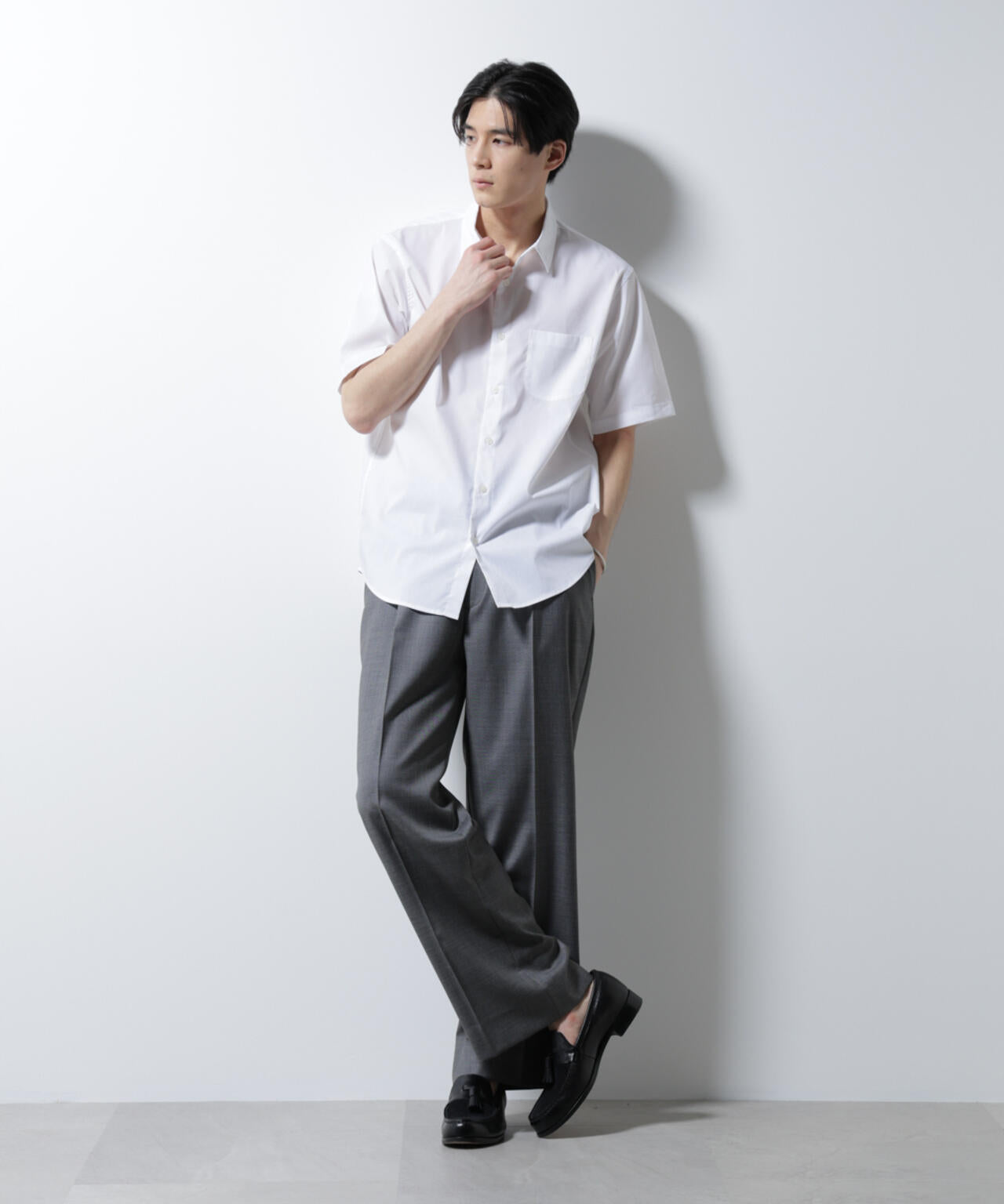 ｢ICE FLOW LINEN｣レギュラーカラーシャツ 半袖