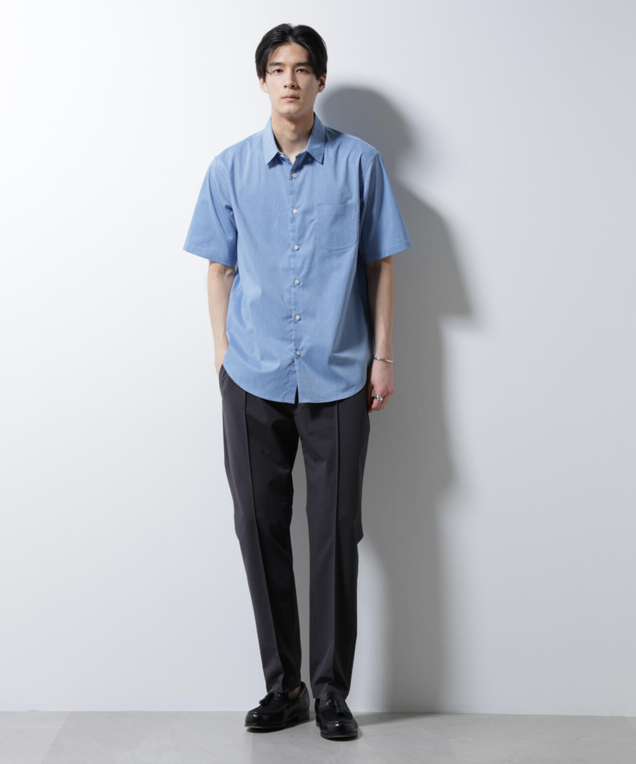 ｢ICE FLOW LINEN｣レギュラーカラーシャツ 半袖