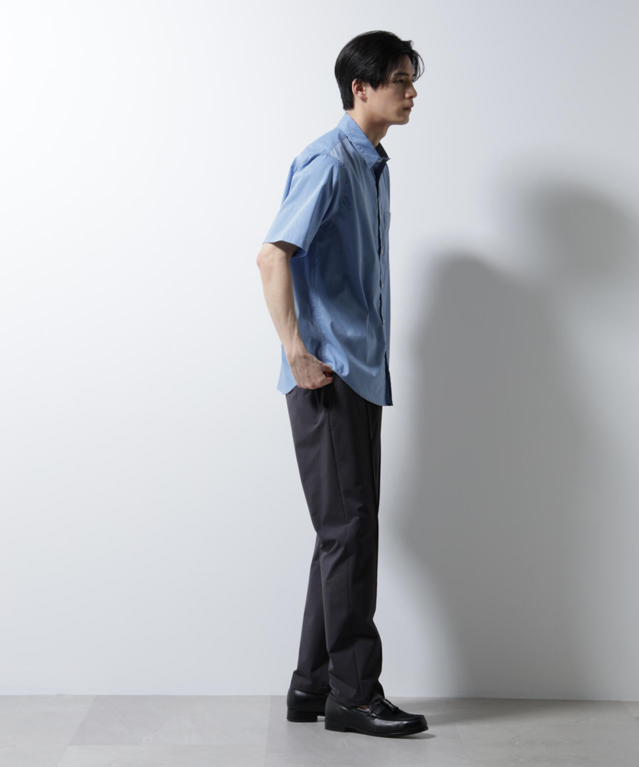 ｢ICE FLOW LINEN｣レギュラーカラーシャツ 半袖