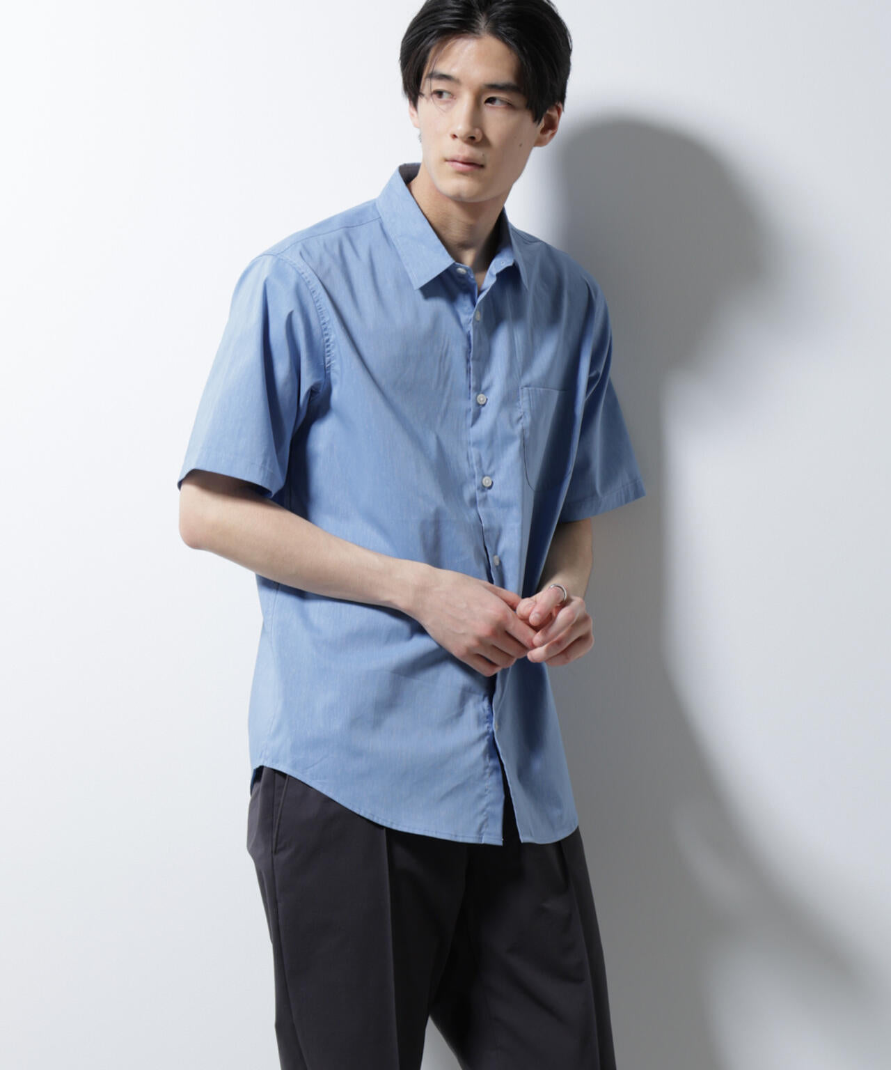 ｢ICE FLOW LINEN｣レギュラーカラーシャツ 半袖