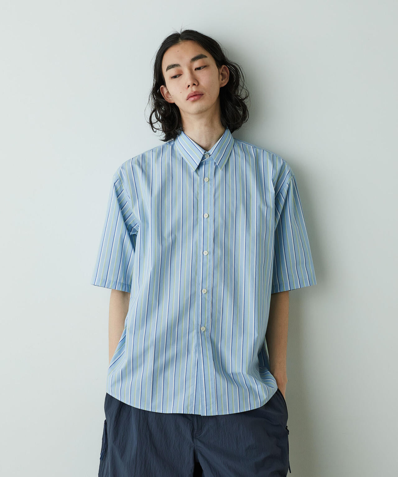 「HOTEL PALACE」オテルパラス レギュラーカラールーズシルエット 半袖シャツ