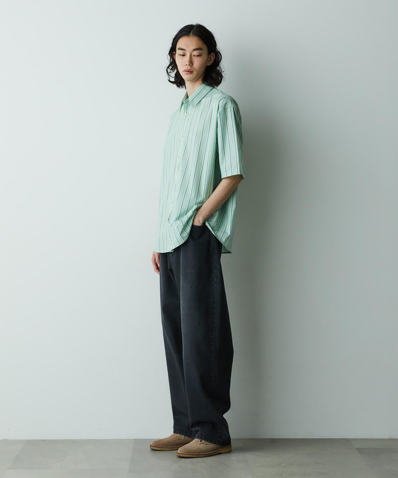 「HOTEL PALACE」オテルパラス レギュラーカラールーズシルエット 半袖シャツ