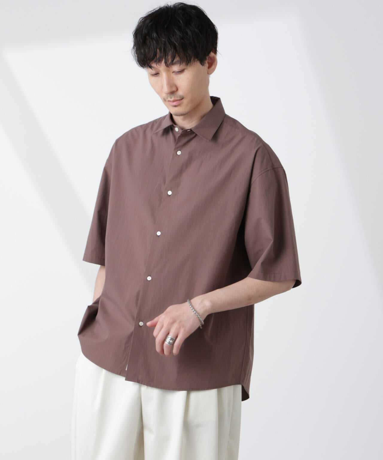 「大人のワイドシャツ」レギュラーカラー 半袖