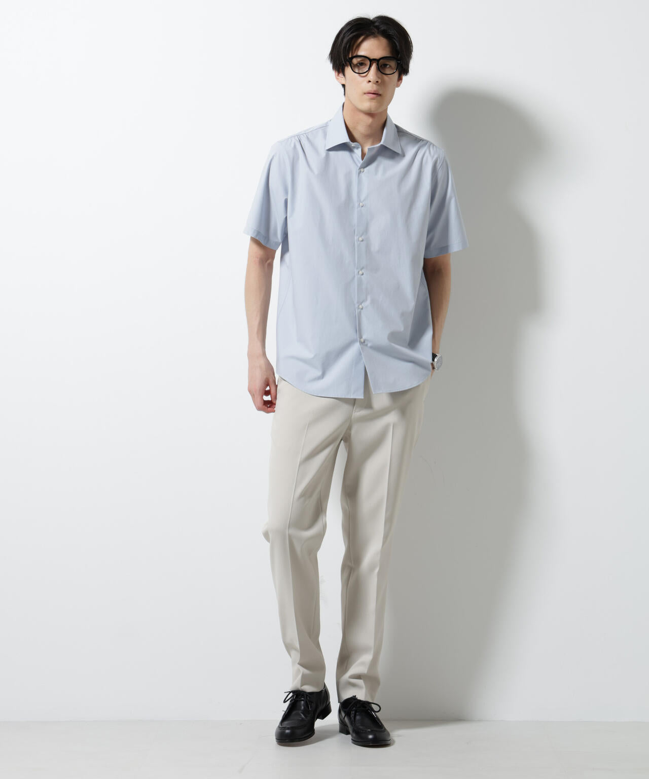 「N shirt」 速乾 セミワイドカラーシャツ半袖
