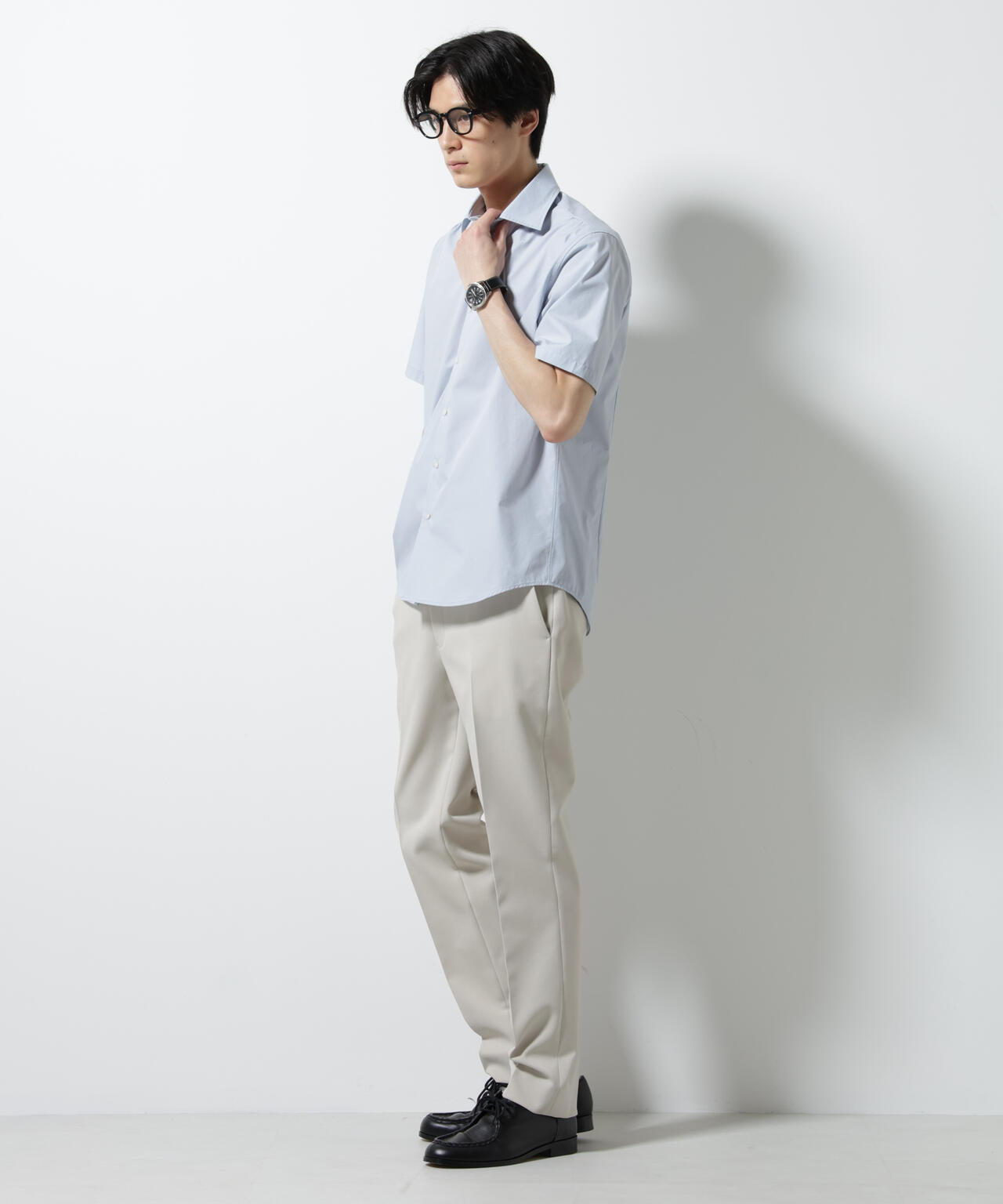 「N shirt」 速乾 セミワイドカラーシャツ半袖