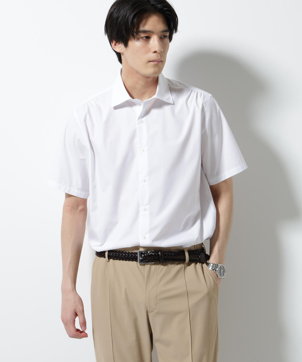 「N shirt」 速乾 セミワイドカラーシャツ半袖