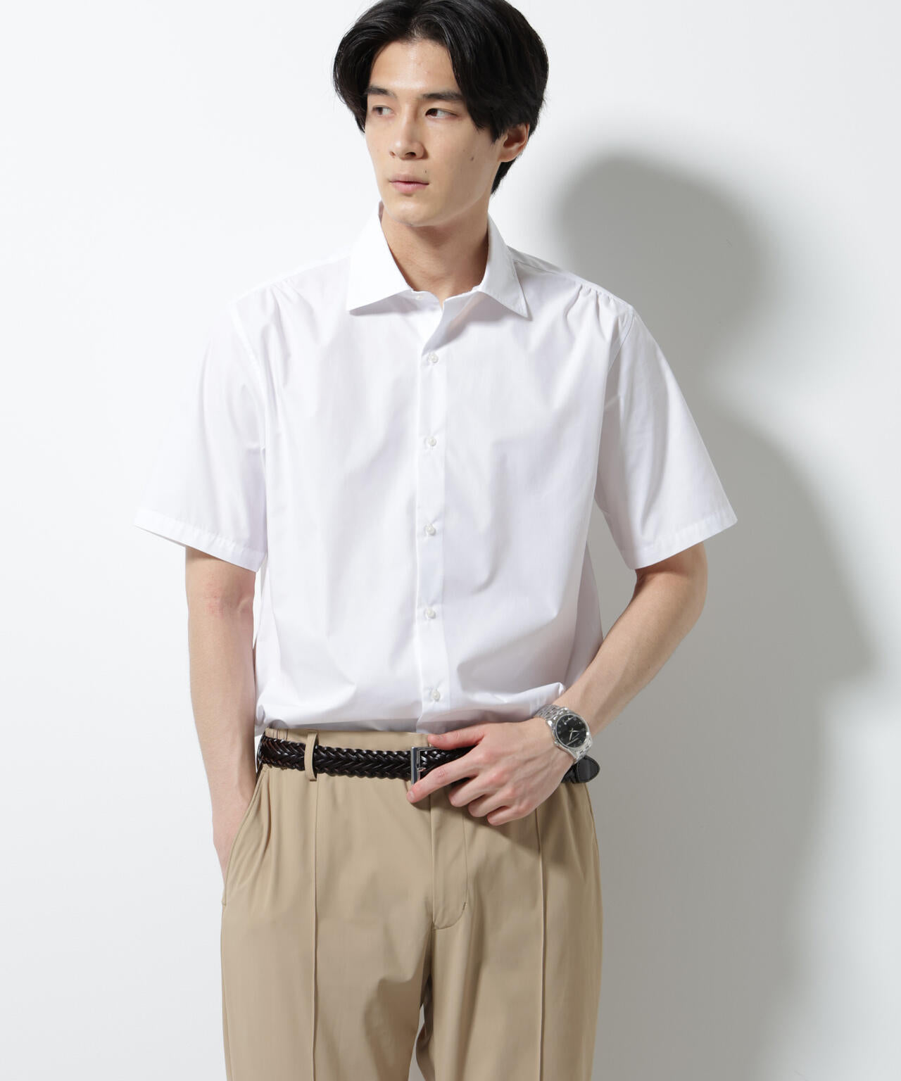 「N shirt」 速乾 セミワイドカラーシャツ半袖