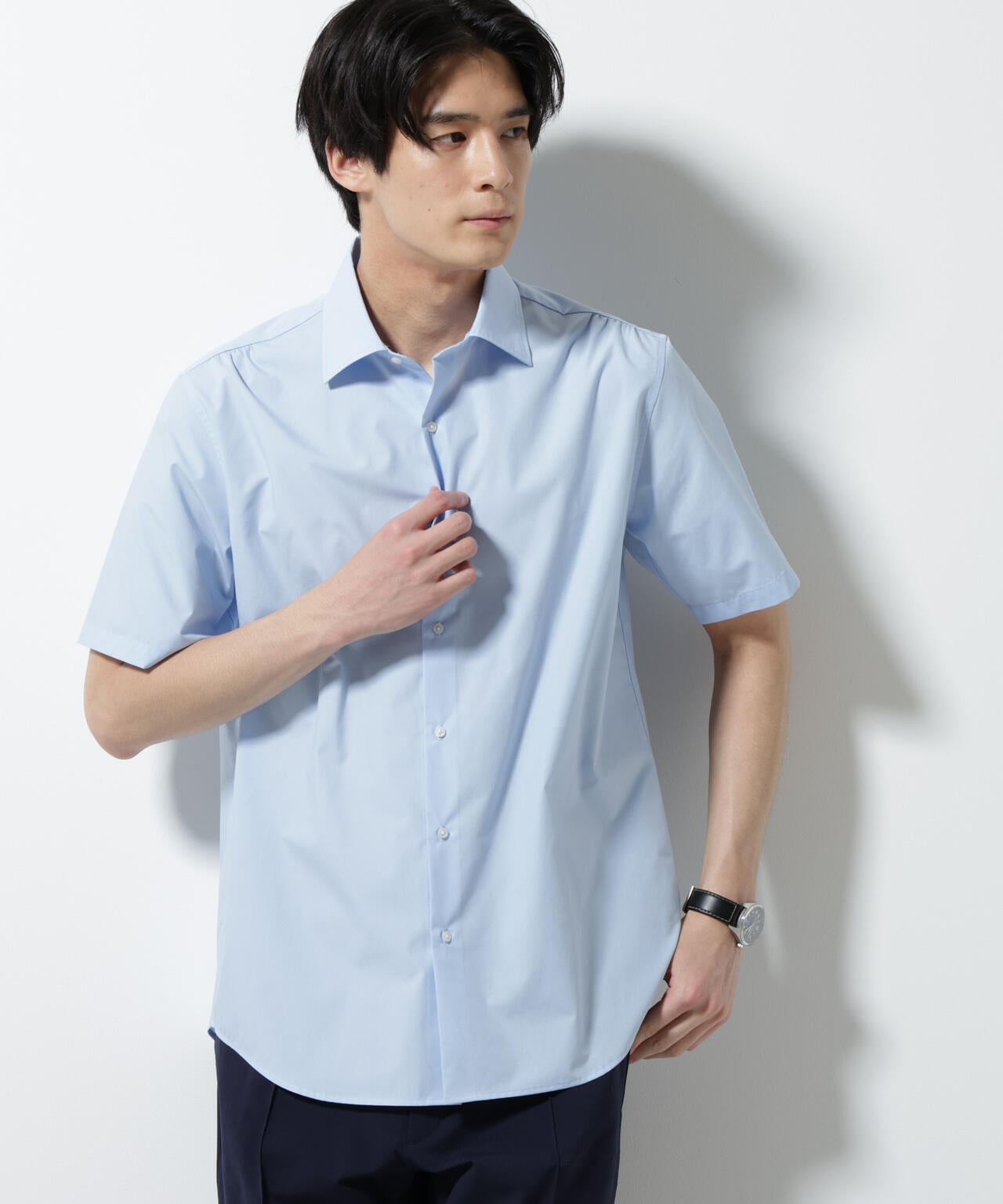 「N shirt」 速乾 セミワイドカラーシャツ半袖