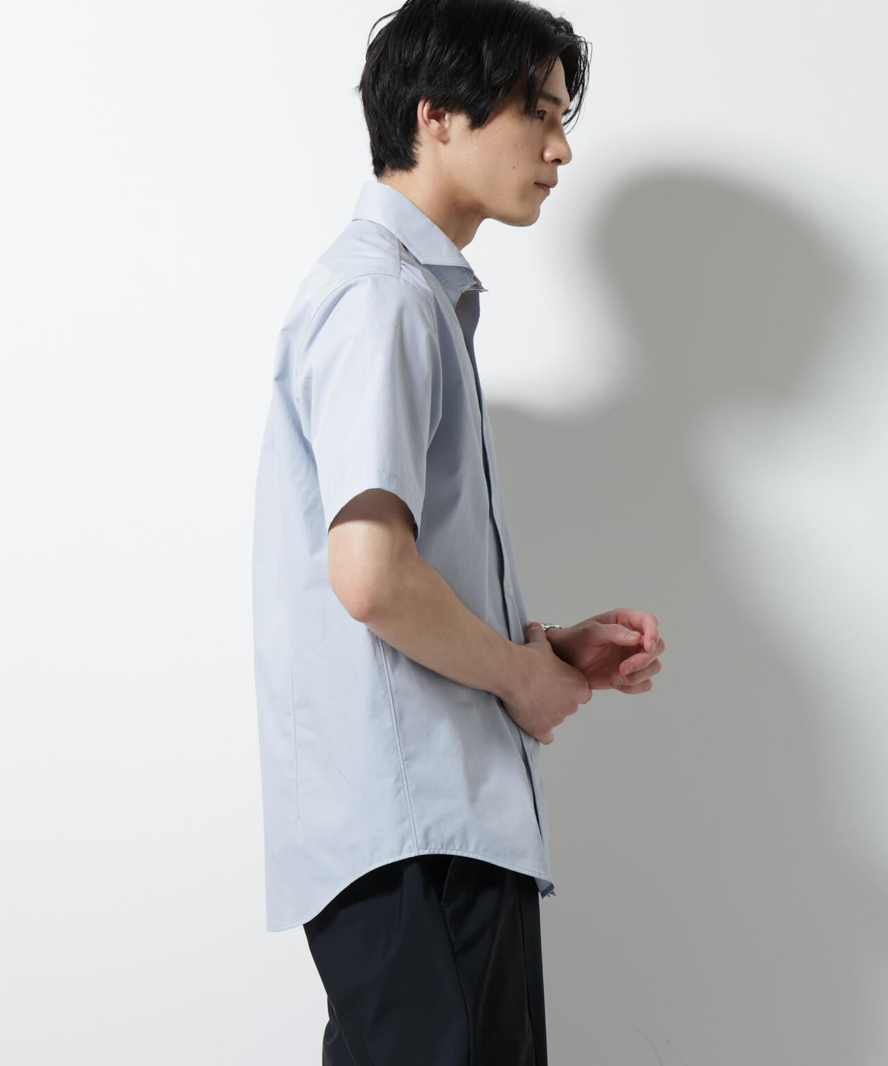 「N shirt」 速乾 ホリゾンタルカラーシャツ半袖