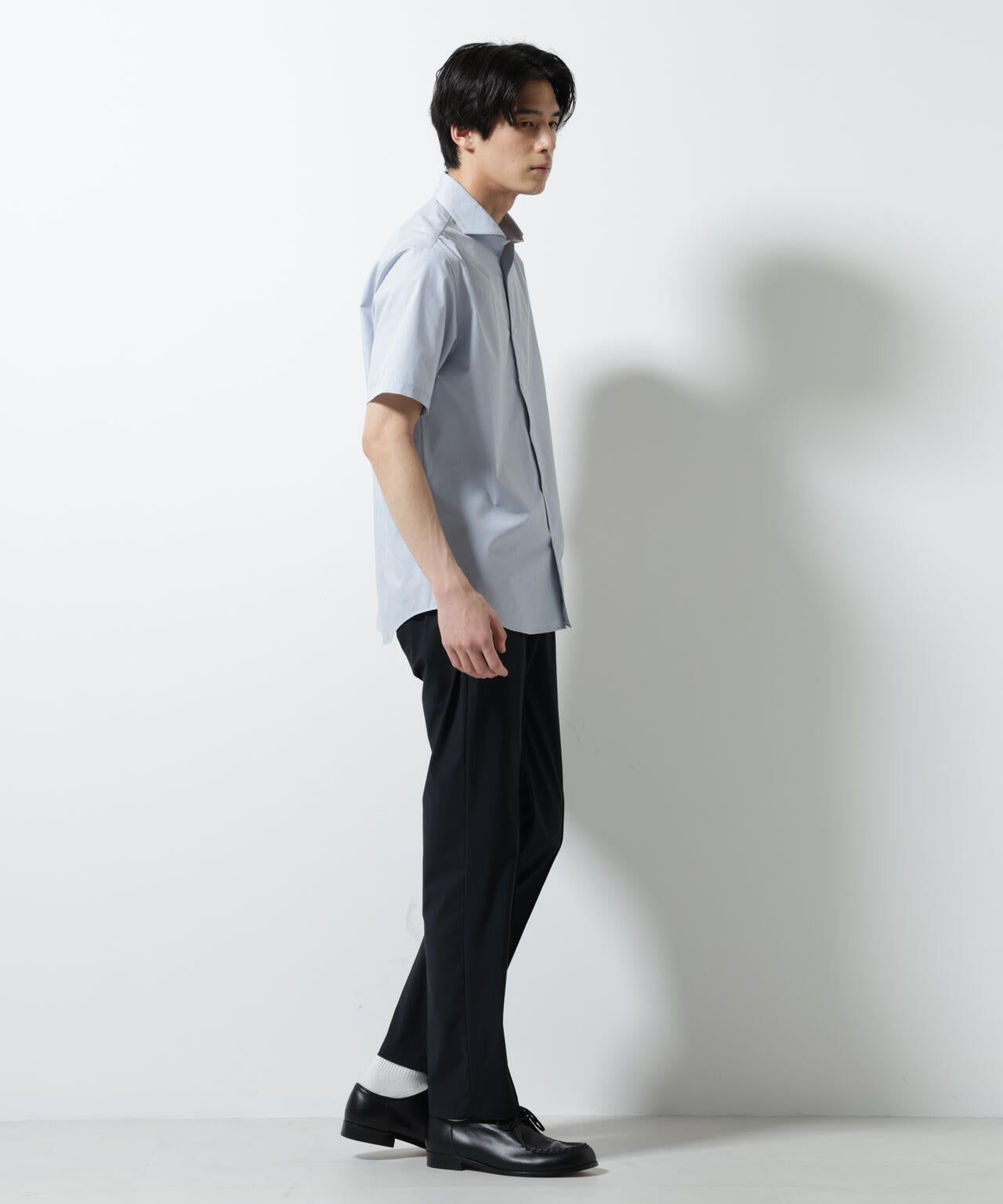 「N shirt」 速乾 ホリゾンタルカラーシャツ半袖