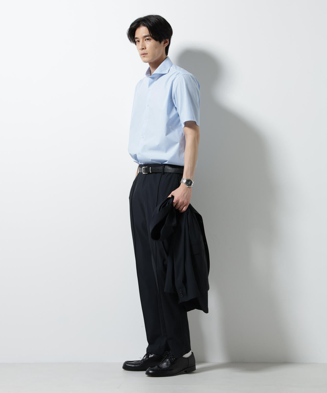 「N shirt」 速乾 ホリゾンタルカラーシャツ半袖