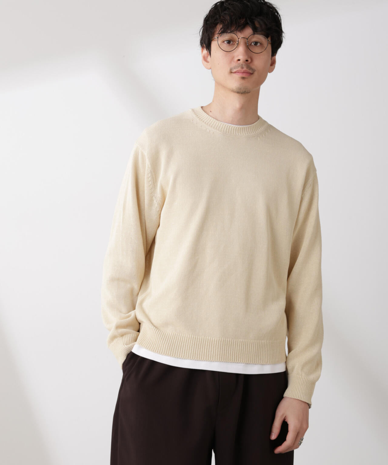 クルーネック シアーニット