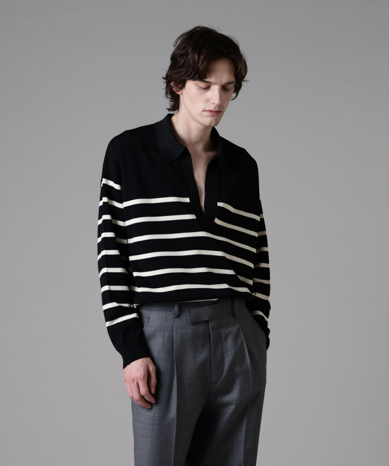 ｢ASSEMBLANC｣シルクブレンドヤーンバスクスキッパー