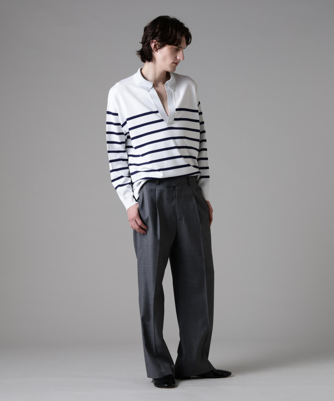｢ASSEMBLANC｣シルクブレンドヤーンバスクスキッパー