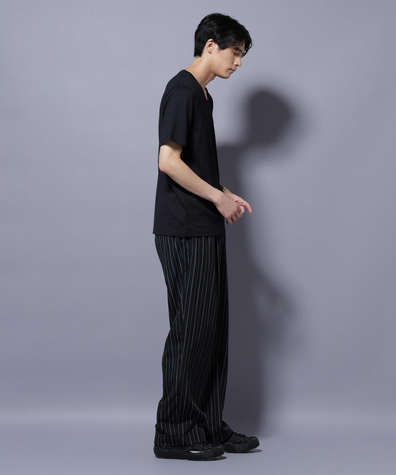 WEB限定/Anti Soaked(R) 汗染み防止 Vネック レギュラーシルエットTシャツ