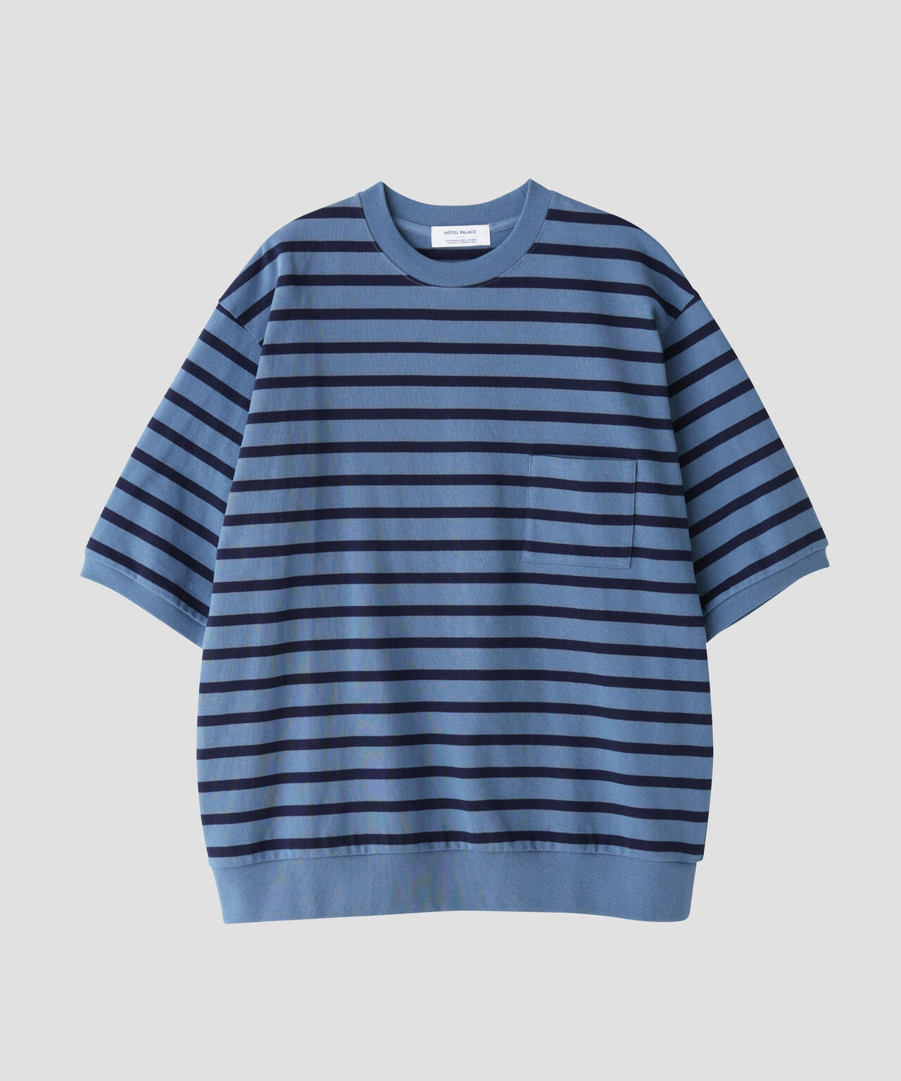 「HOTEL PALACE」オテルパラス ドライタッチバスクボーダールーズシルエットTシャツ