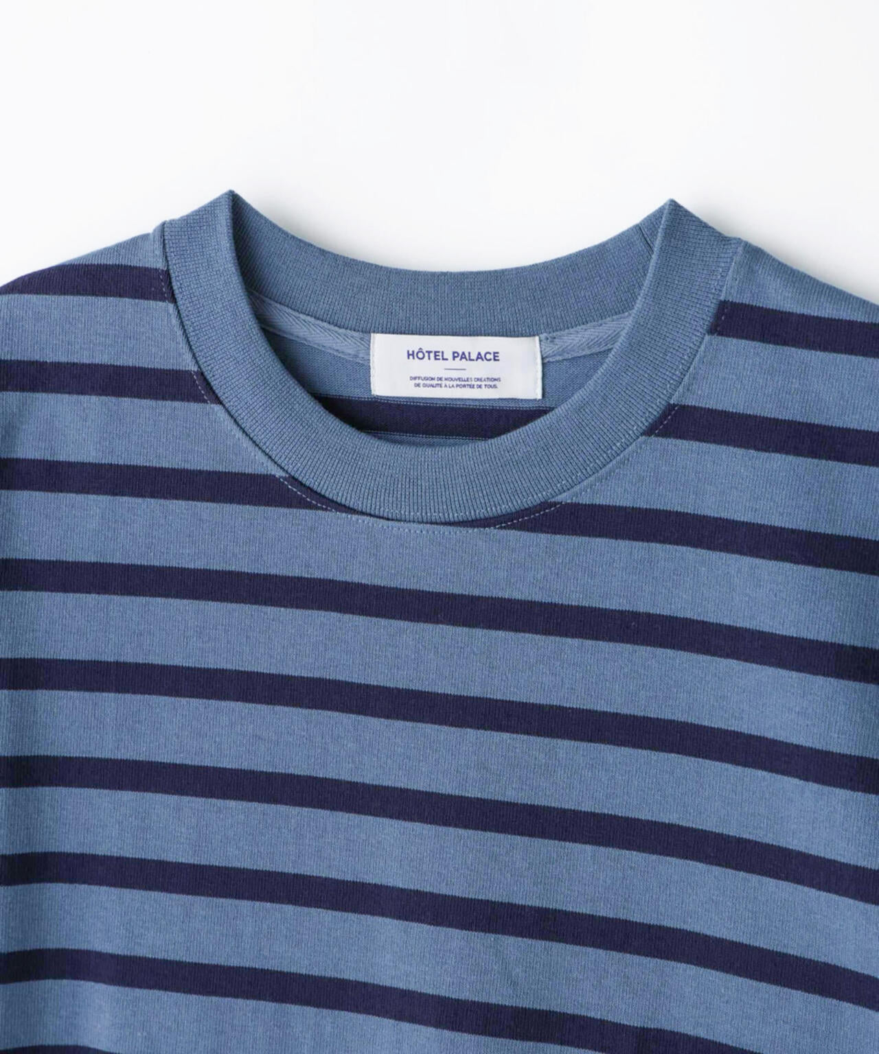「HOTEL PALACE」オテルパラス ドライタッチバスクボーダールーズシルエットTシャツ
