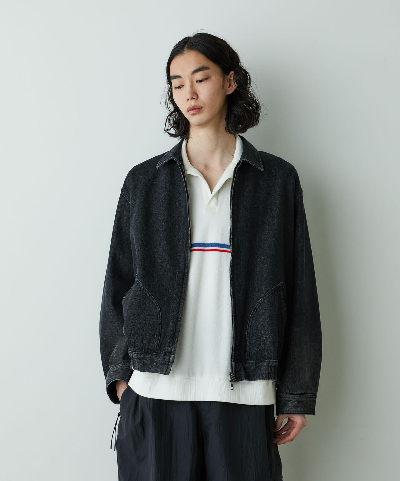 「HOTEL PALACE」オテルパラス レトロボーダーパイルスキッパーシャツ