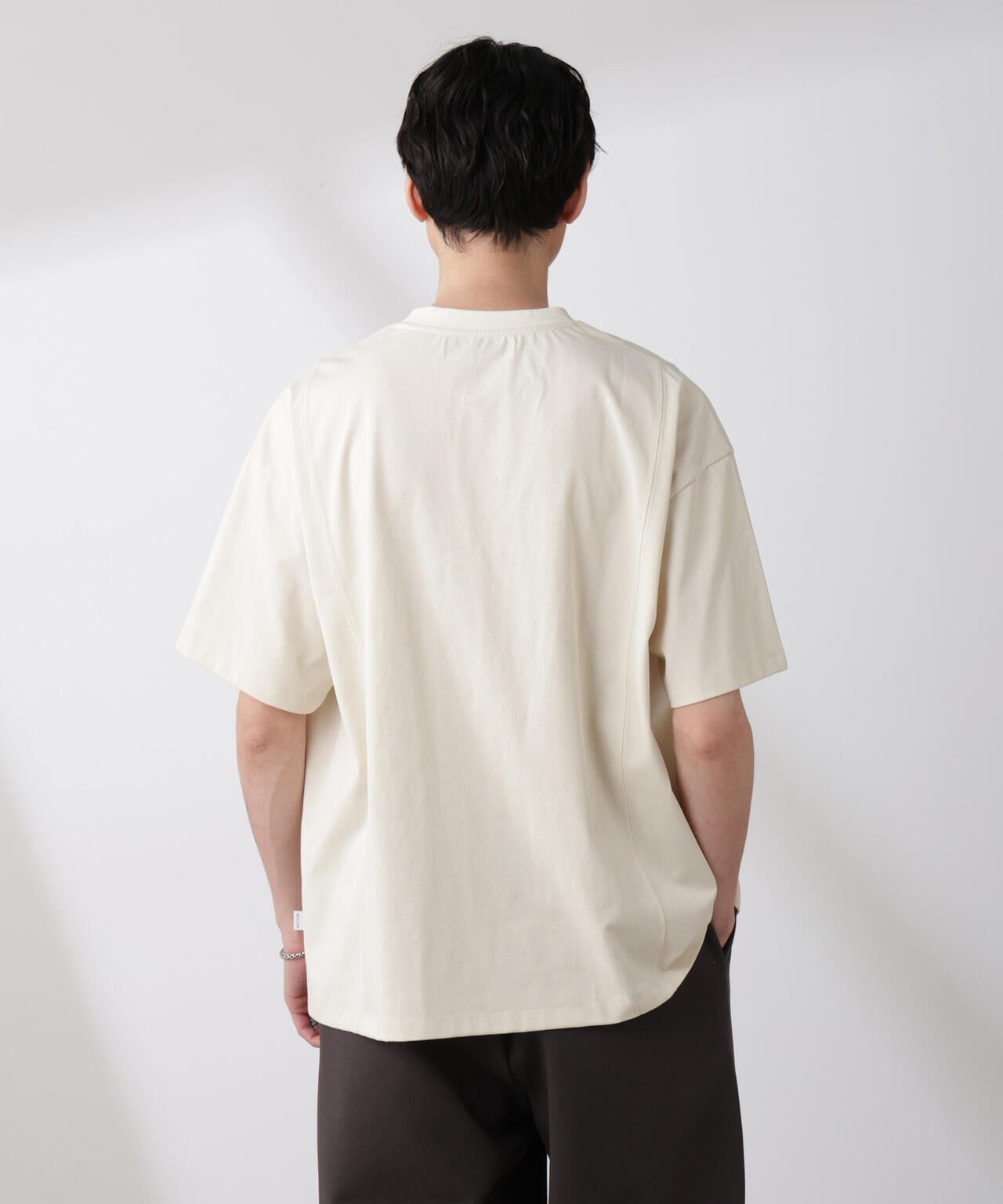 「NJ/CLUB」 ENRICHプリント切り替え Tシャツ