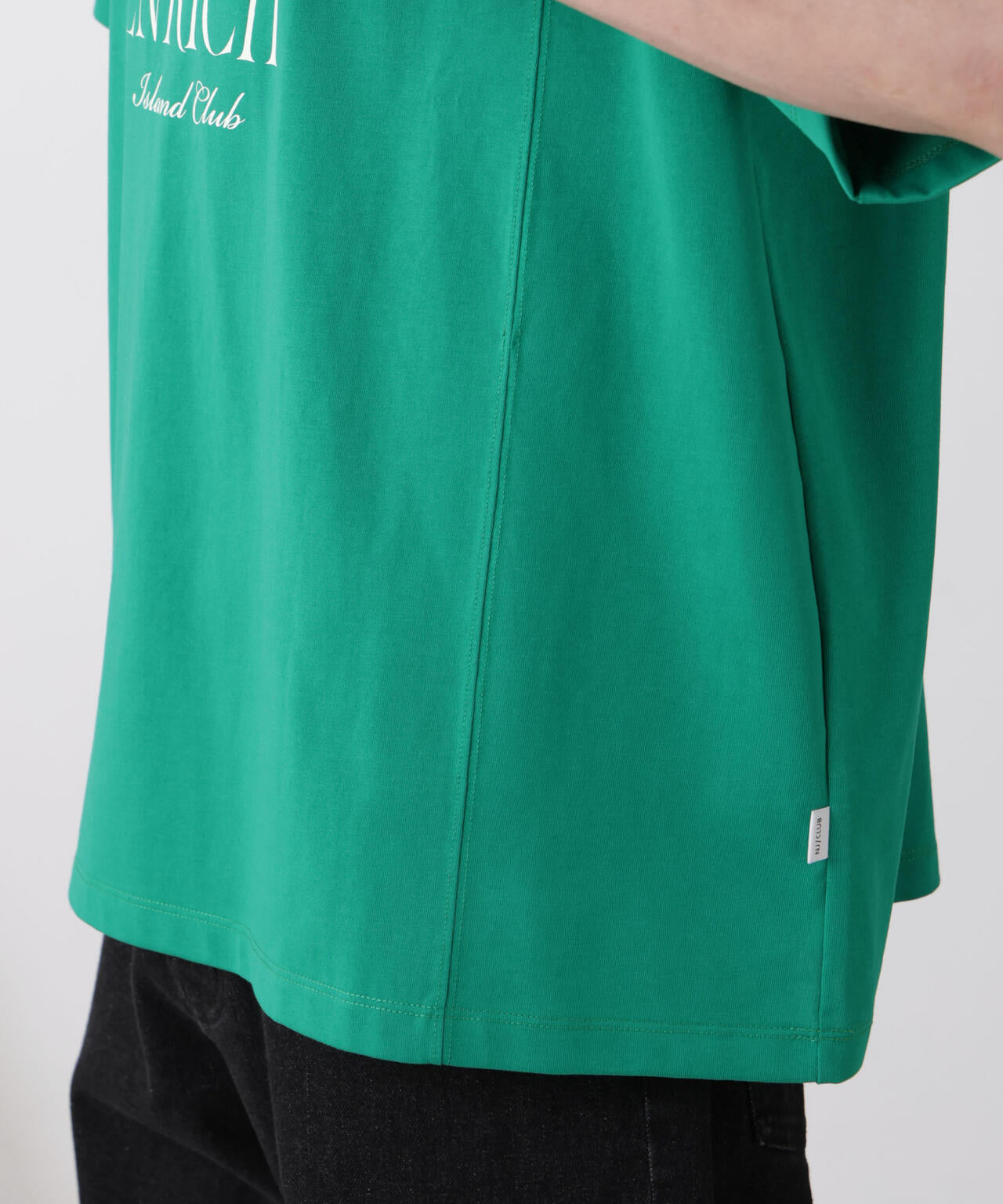 「NJ/CLUB」 ENRICHプリント切り替え Tシャツ
