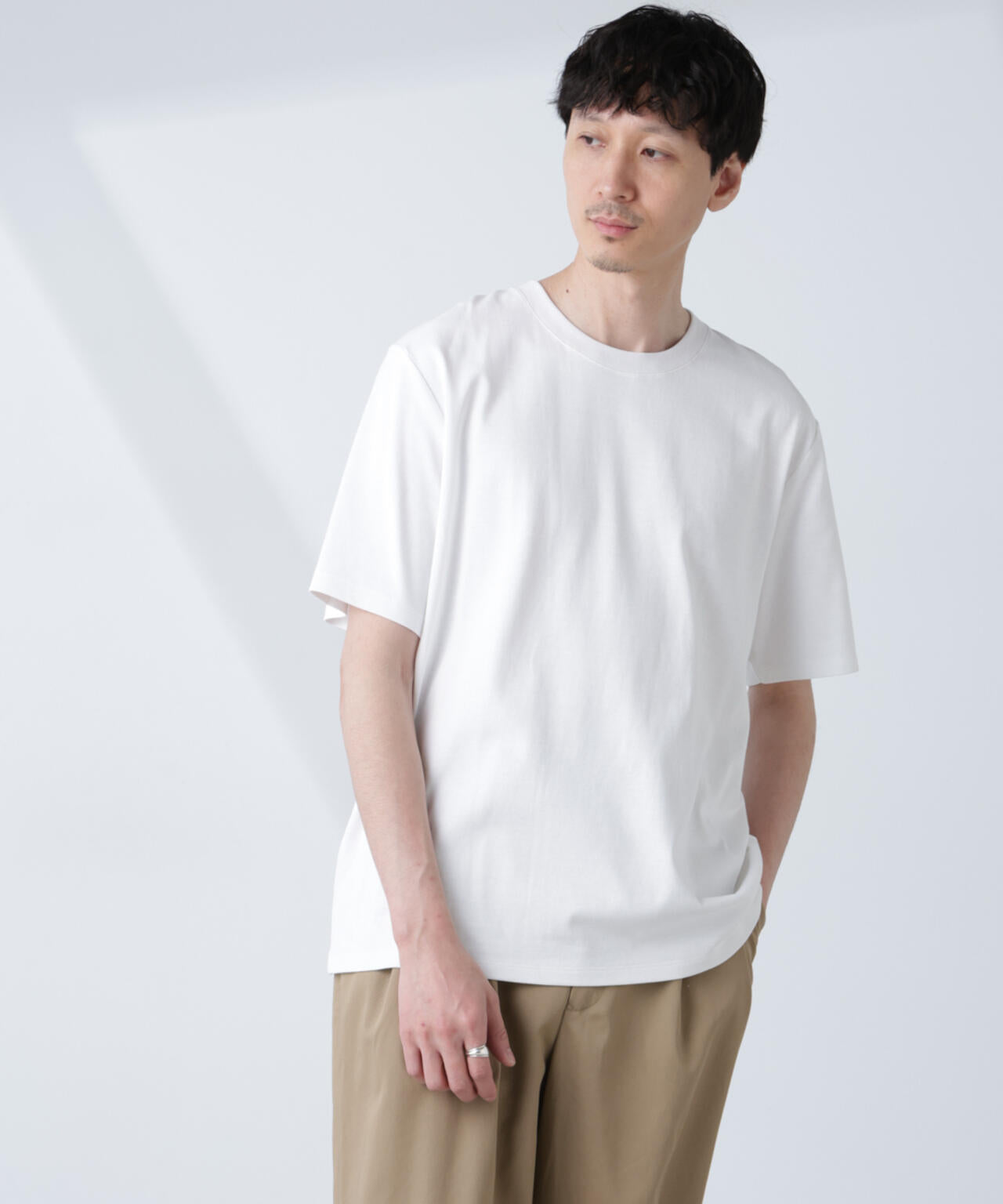 WEB限定/Anti Soaked(R) 汗染み防止 クルーネックレギュラーシルエットTシャツ