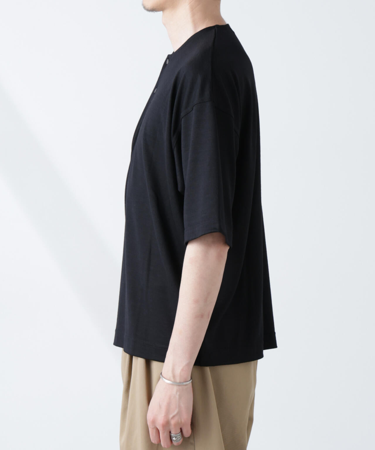 「ALL-DAYS COMFORT 100% WOOL」 ヘンリーネックTEE