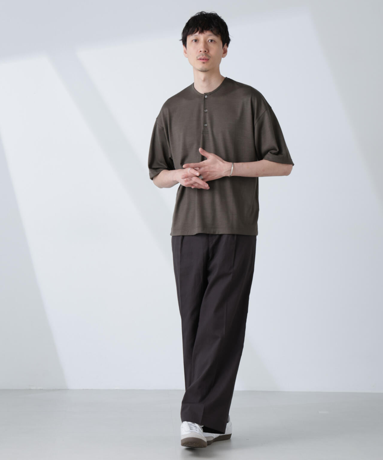 「ALL-DAYS COMFORT 100% WOOL」 ヘンリーネックTEE