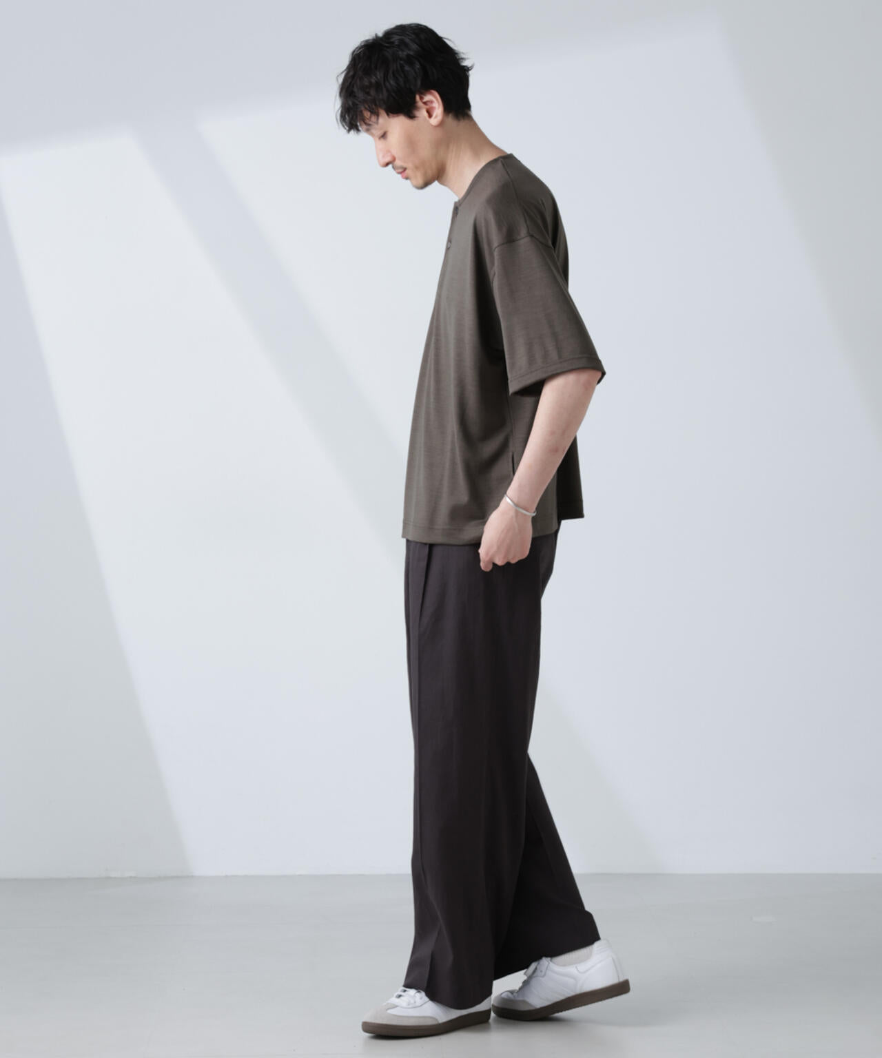 「ALL-DAYS COMFORT 100% WOOL」 ヘンリーネックTEE