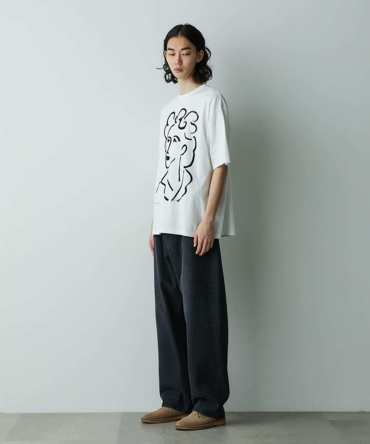 「HOTEL PALACE」オテルパラス 13ozバイオブリーチルーズシルエットデニムパンツ