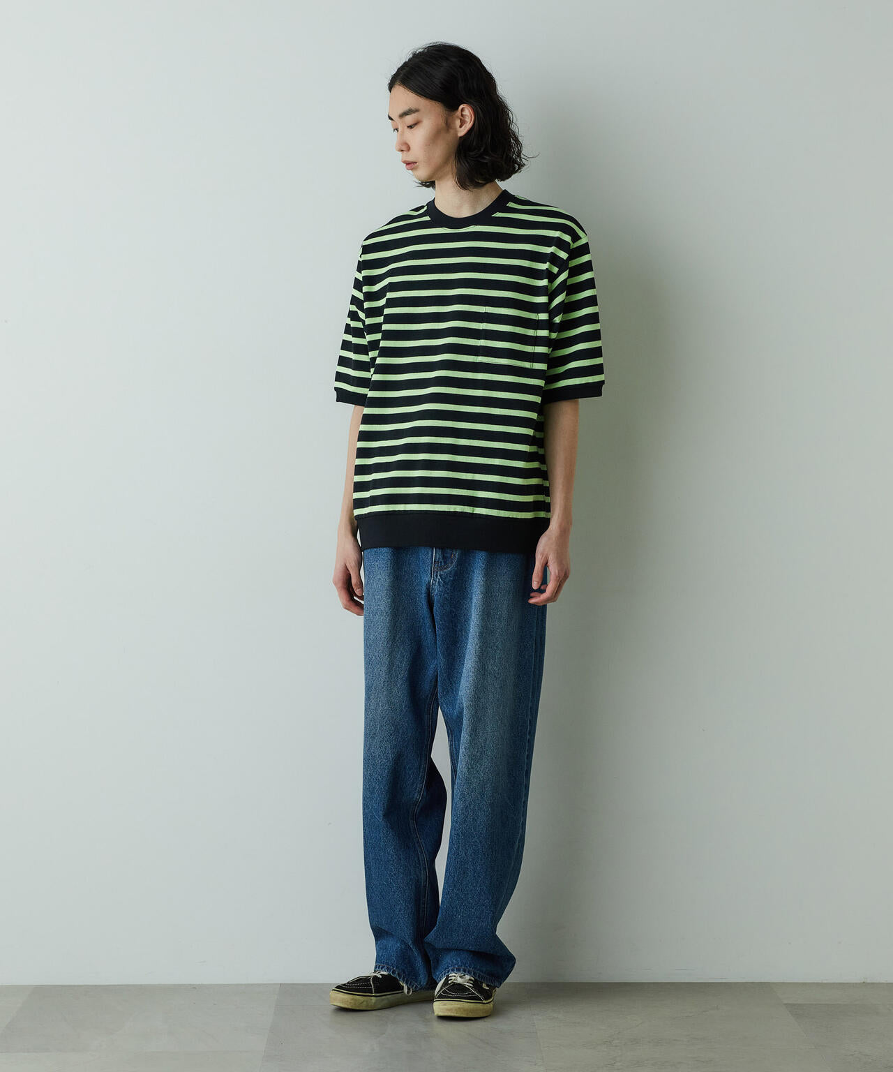 「HOTEL PALACE」オテルパラス 13ozバイオブリーチルーズシルエットデニムパンツ
