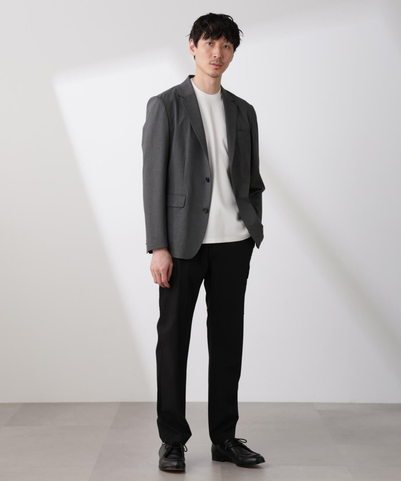 「N trousers」スリムストレッチ カーゴパンツ