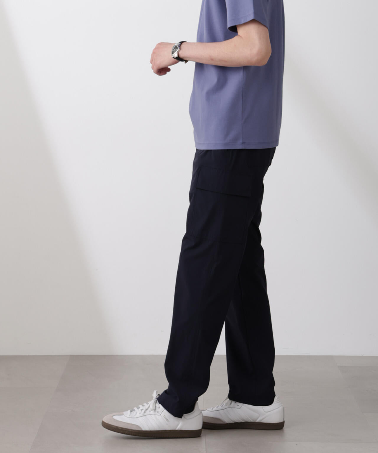 「N trousers」スリムストレッチ カーゴパンツ