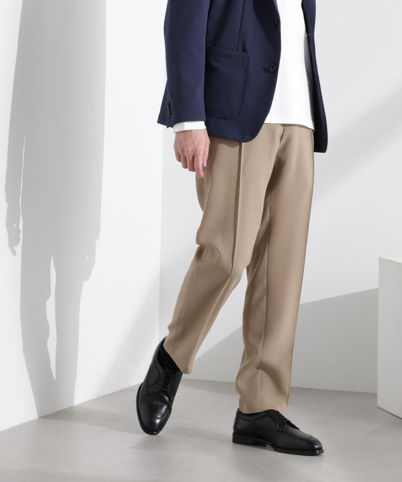 「N TROUSERS PREMIUM」強撚ピケストレッチパンツ(セットアップ可)