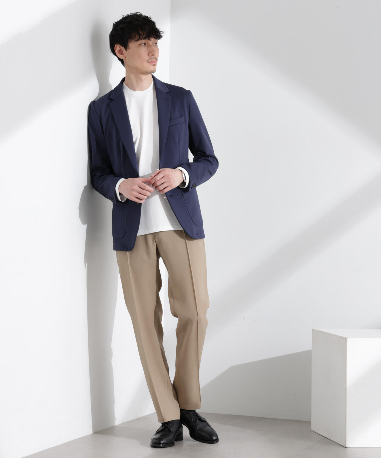 「N TROUSERS PREMIUM」強撚ピケストレッチパンツ(セットアップ可)