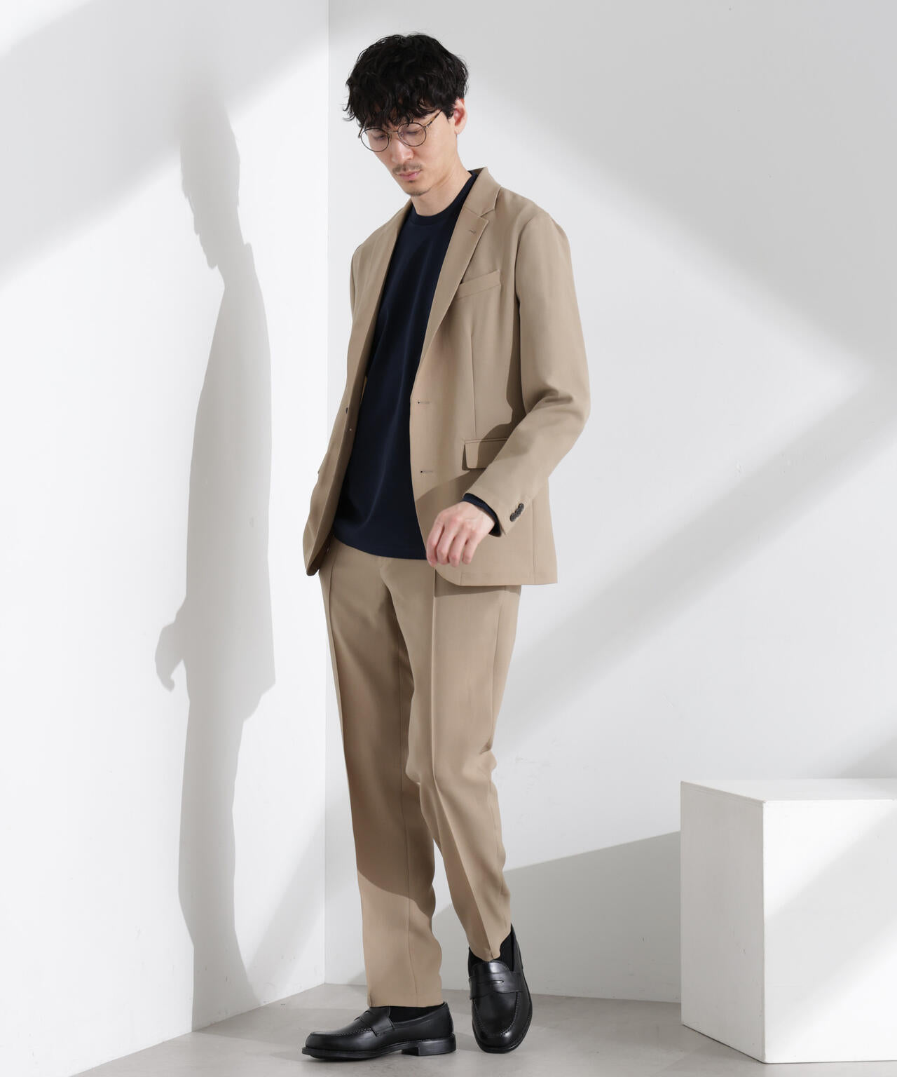 「N TROUSERS PREMIUM」強撚ピケストレッチパンツ(セットアップ可)