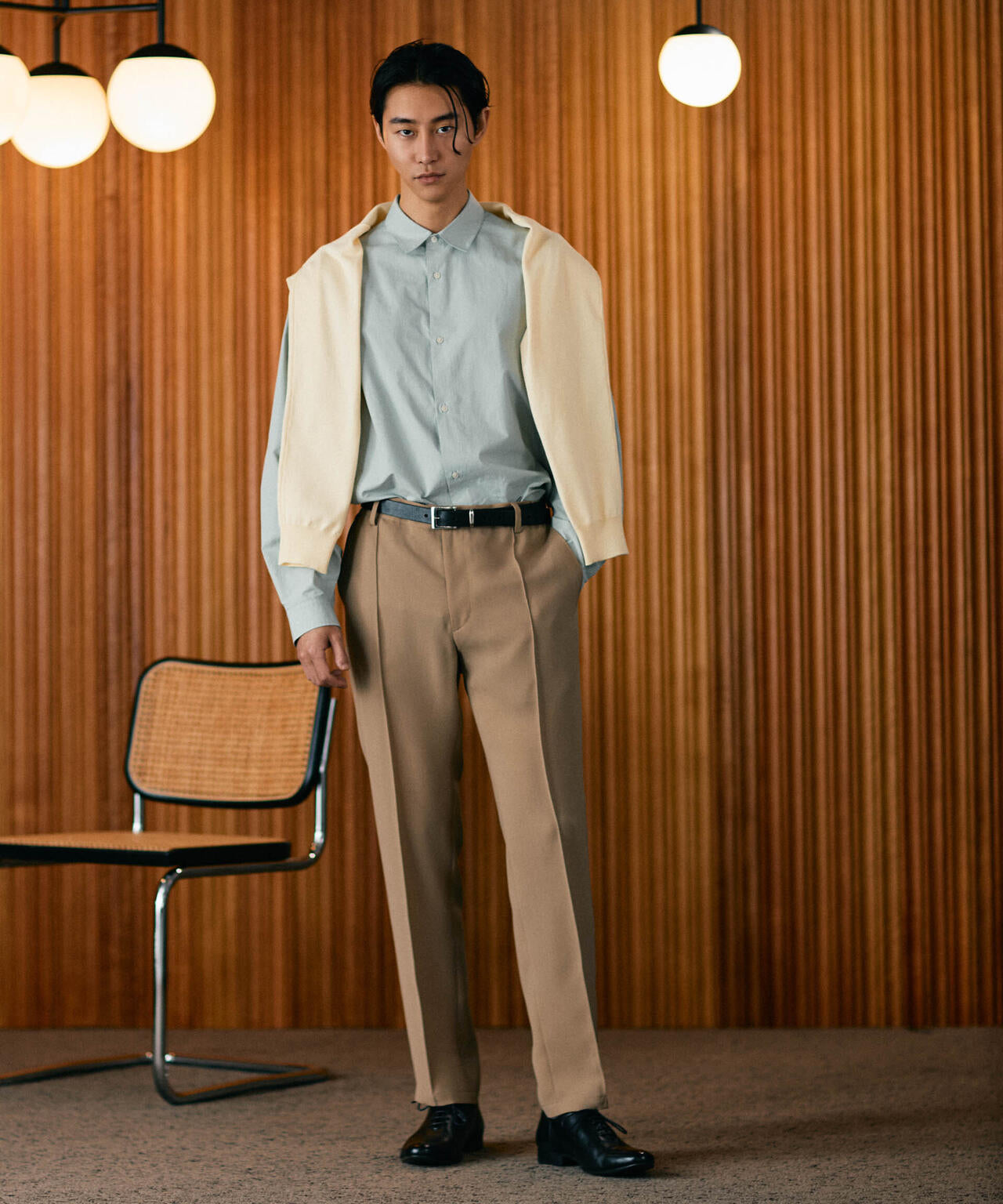 「N TROUSERS PREMIUM」強撚ピケストレッチパンツ(セットアップ可)