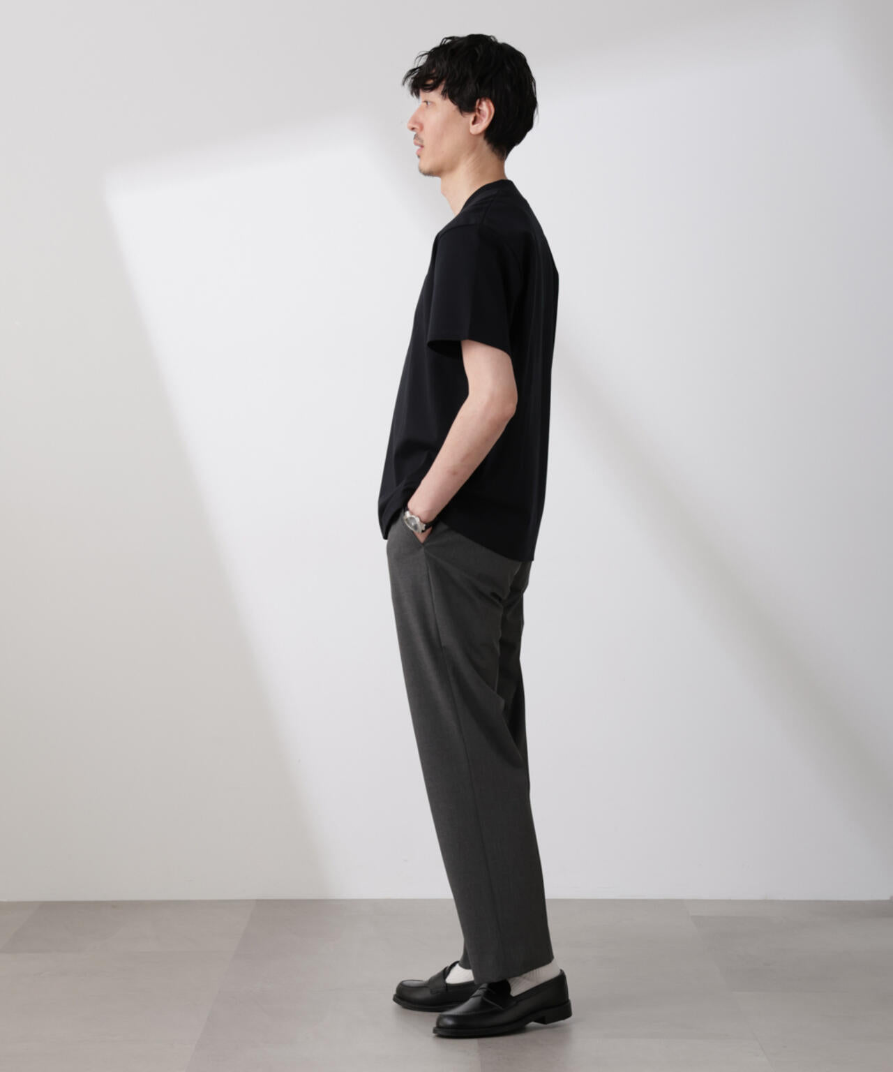 ｢N TROUSERS BASIC｣トロピカルストレッチストレートパンツ（セットアップ可）