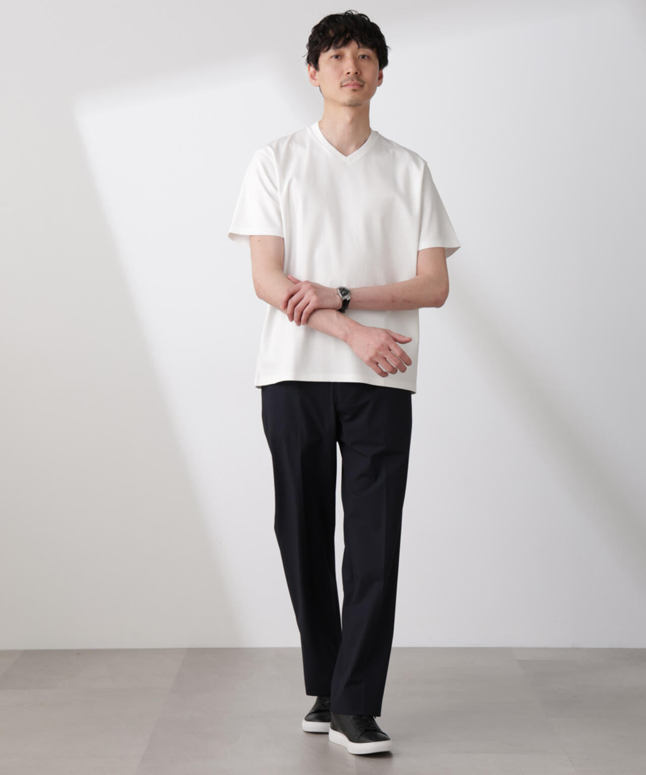 ｢N TROUSERS BASIC｣トロピカルストレッチストレートパンツ（セットアップ可）