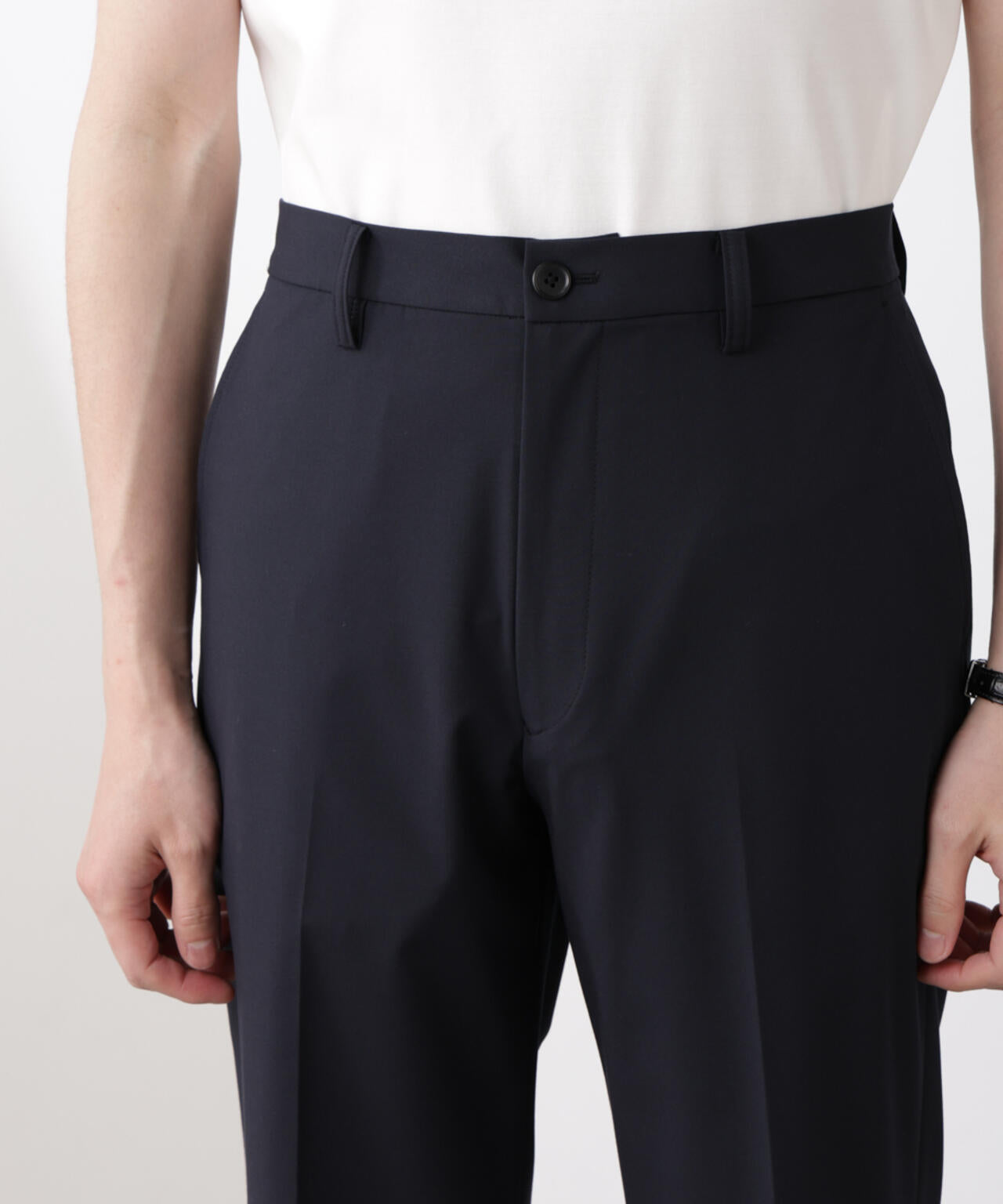 ｢N TROUSERS BASIC｣トロピカルストレッチストレートパンツ（セットアップ可）