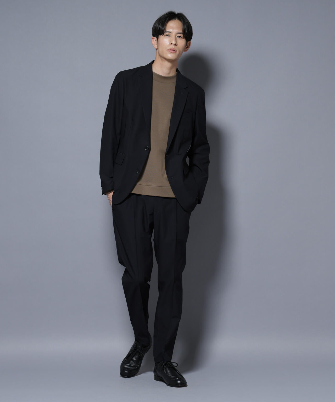 「N JACKET BASIC」SizeMoreTEXBRID(R)ストレッチジャケット(セットアップ可）