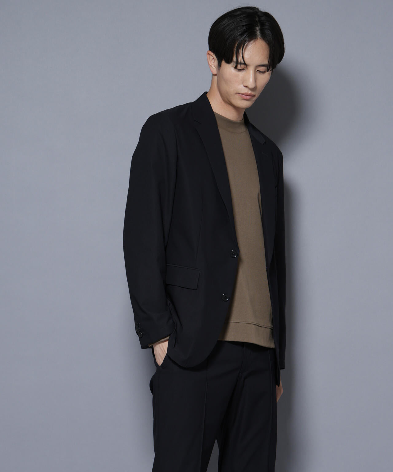 「N JACKET BASIC」SizeMoreTEXBRID(R)ストレッチジャケット(セットアップ可）