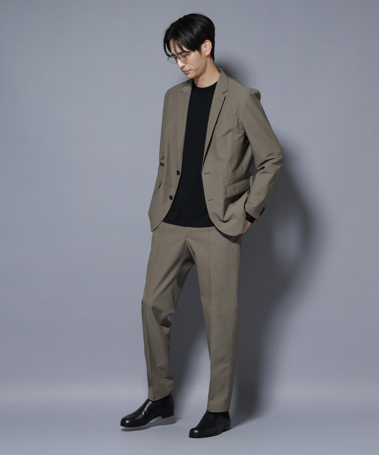 「N JACKET BASIC」SizeMoreTEXBRID(R)ストレッチジャケット(セットアップ可）