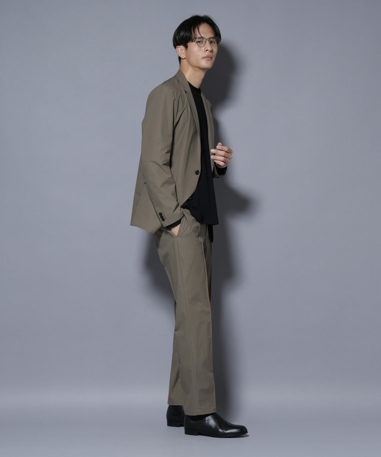 「N JACKET BASIC」SizeMoreTEXBRID(R)ストレッチジャケット(セットアップ可）