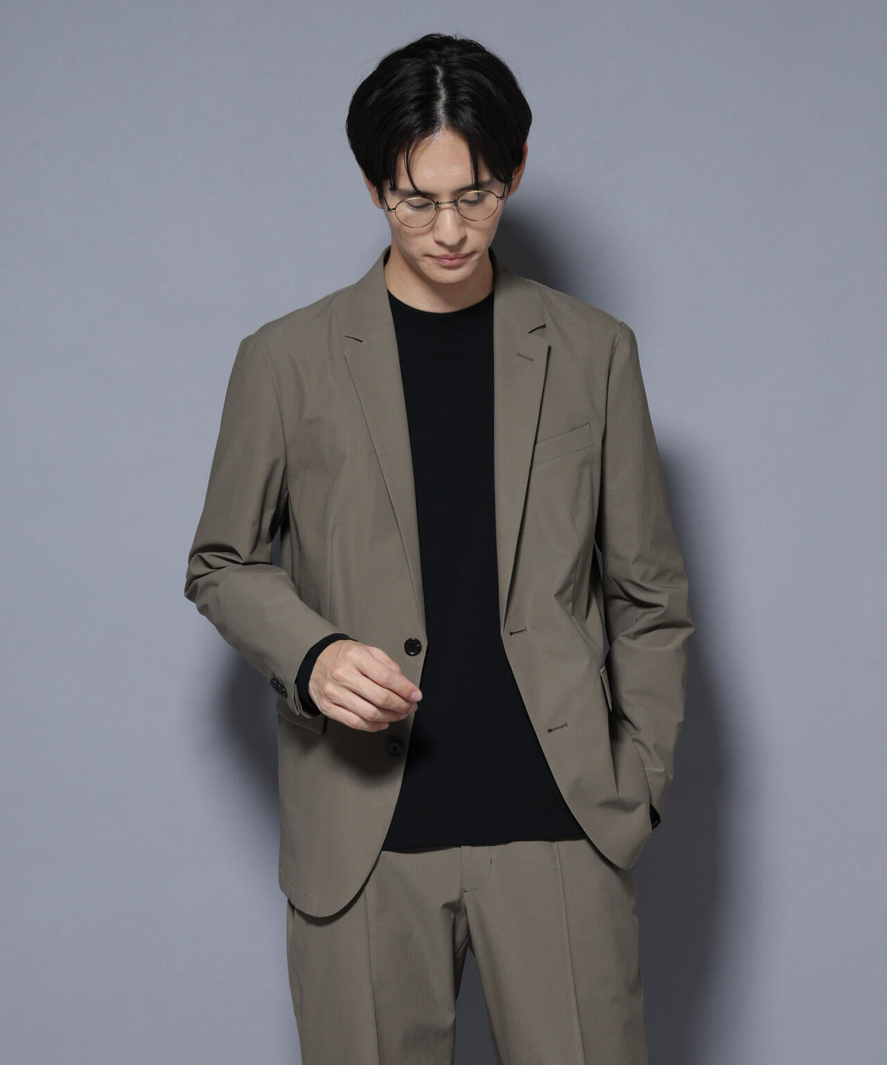 「N JACKET BASIC」SizeMoreTEXBRID(R)ストレッチジャケット(セットアップ可）